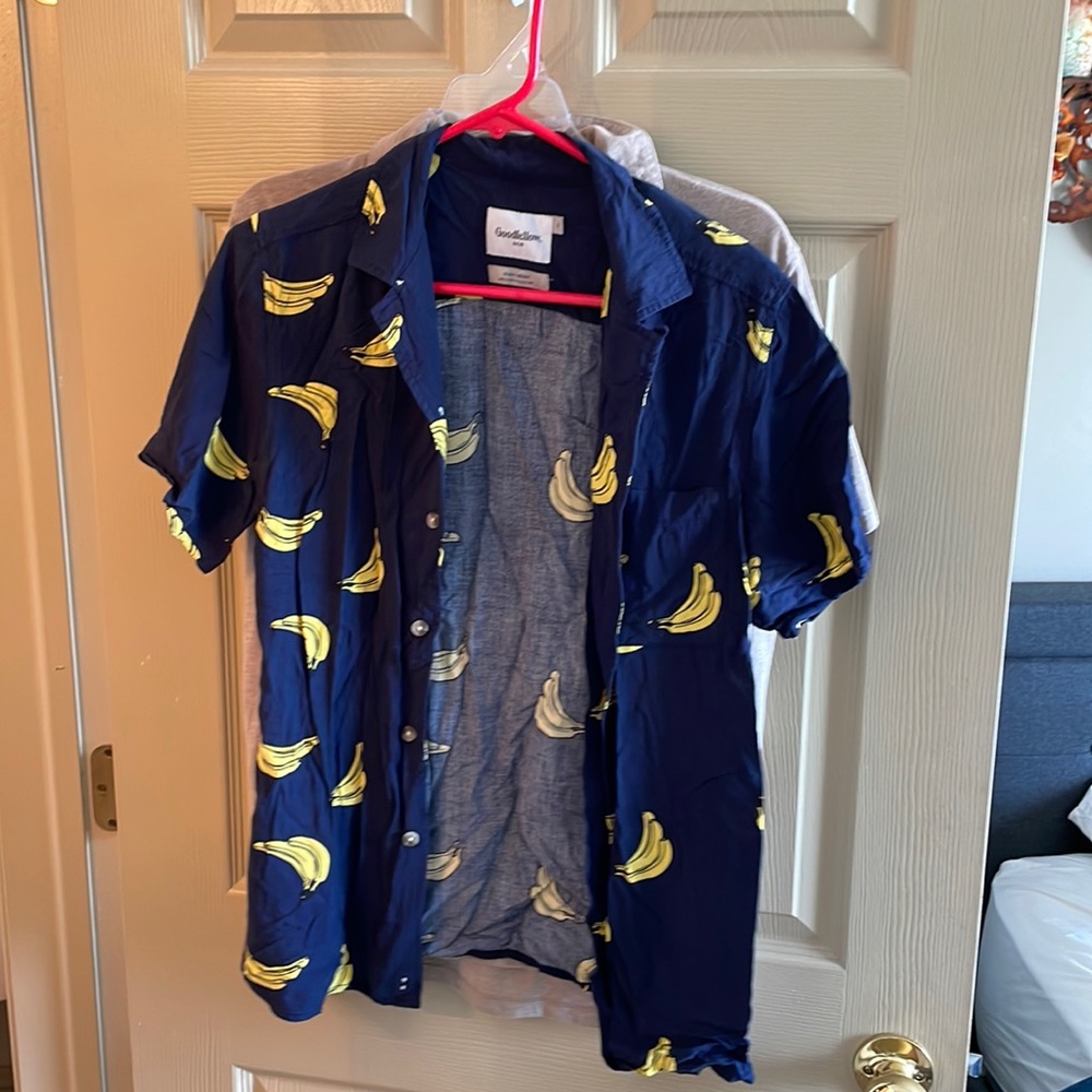 Good fellow men banana print shirt